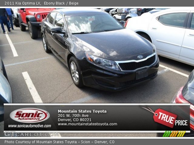 2011 Kia Optima LX in Ebony Black