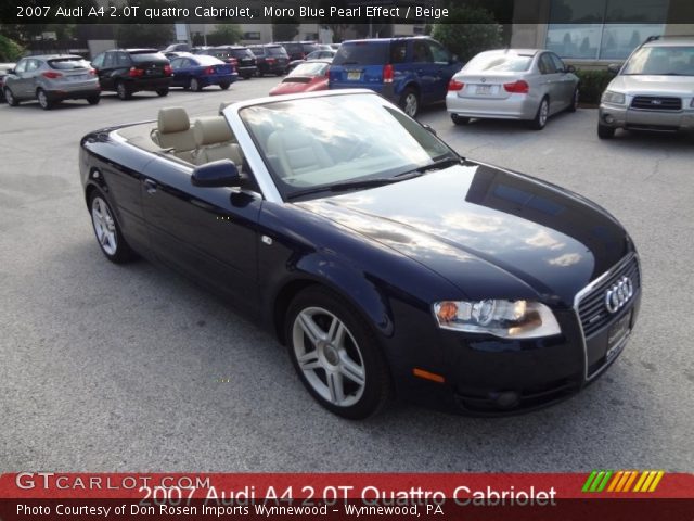 2007 Audi A4 2.0T quattro Cabriolet in Moro Blue Pearl Effect