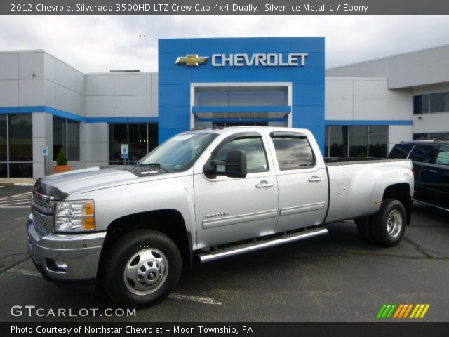 2012 Chevrolet Silverado 3500HD LTZ Crew Cab 4x4 Dually in Silver Ice Metallic
