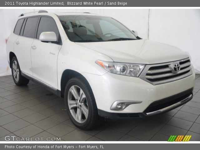 2011 Toyota Highlander Limited in Blizzard White Pearl