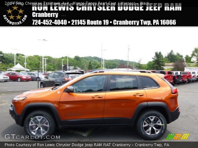 2014 Jeep Cherokee Trailhawk 4x4 in Mango Tango Pearl Coat