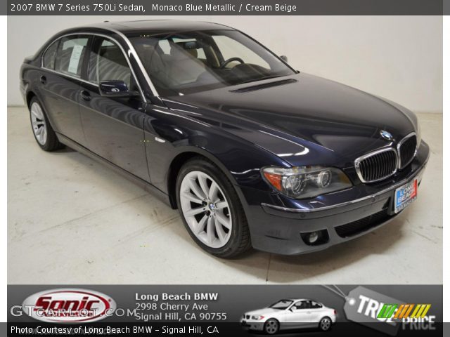 2007 BMW 7 Series 750Li Sedan in Monaco Blue Metallic