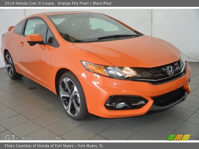 2014 Honda Civic Si Coupe in Orange Fire Pearl