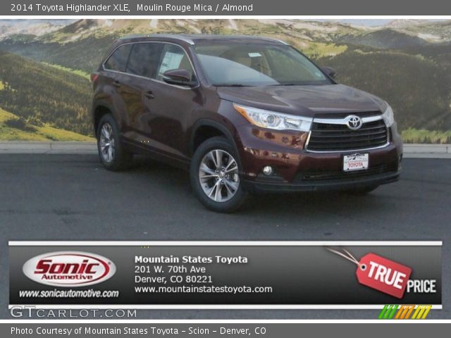 2014 Toyota Highlander XLE in Moulin Rouge Mica