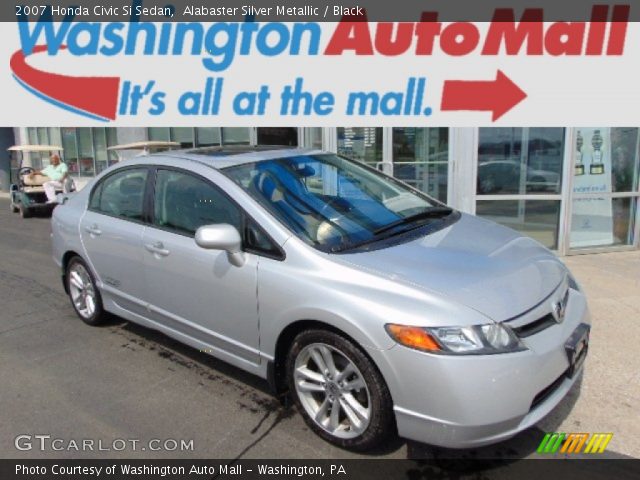 2007 Honda Civic Si Sedan in Alabaster Silver Metallic