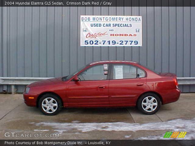 2004 Hyundai Elantra GLS Sedan in Crimson Dark Red