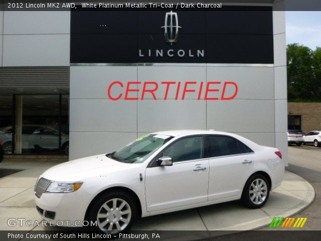 2012 Lincoln MKZ AWD in White Platinum Metallic Tri-Coat