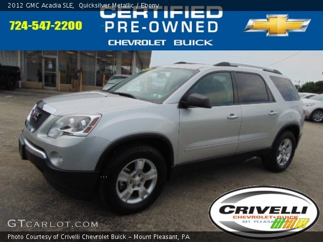 2012 GMC Acadia SLE in Quicksilver Metallic