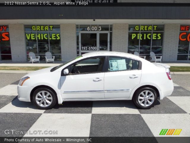 2012 Nissan Sentra 2.0 SL in Aspen White
