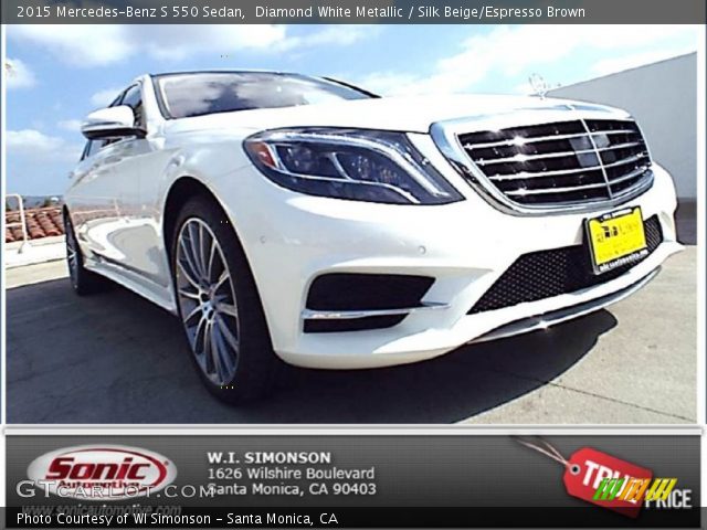 2015 Mercedes-Benz S 550 Sedan in Diamond White Metallic