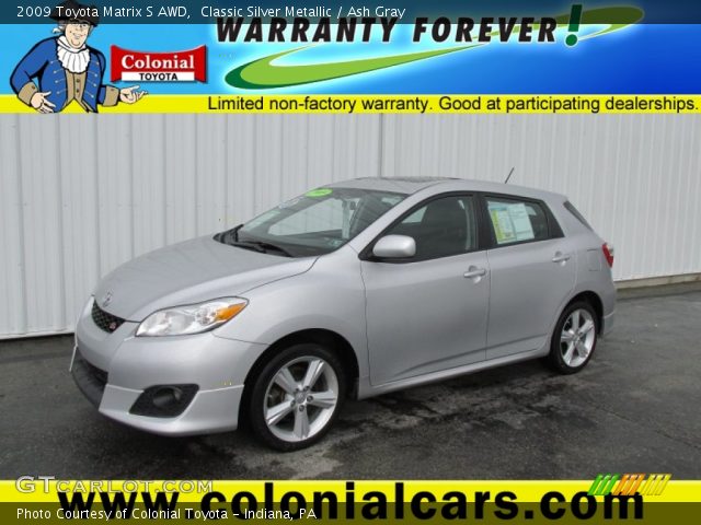 2009 Toyota Matrix S AWD in Classic Silver Metallic