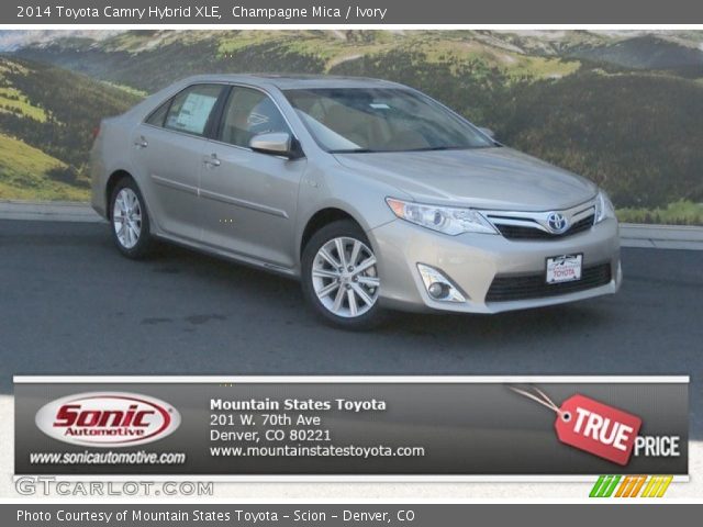 2014 Toyota Camry Hybrid XLE in Champagne Mica