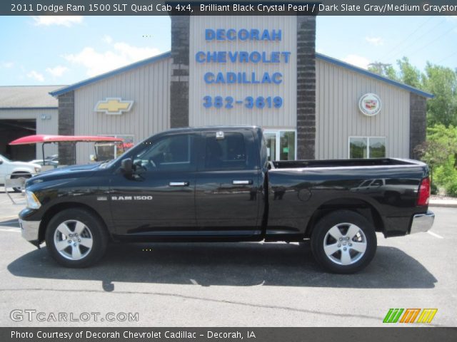 2011 Dodge Ram 1500 SLT Quad Cab 4x4 in Brilliant Black Crystal Pearl