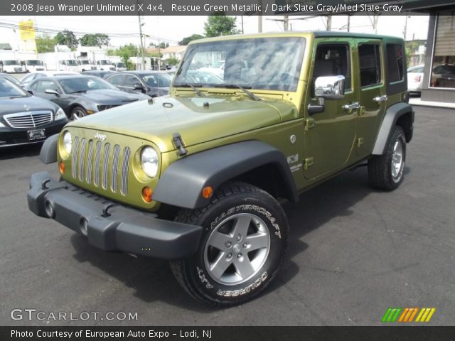 2008 Jeep Wrangler Unlimited X 4x4 in Rescue Green Metallic