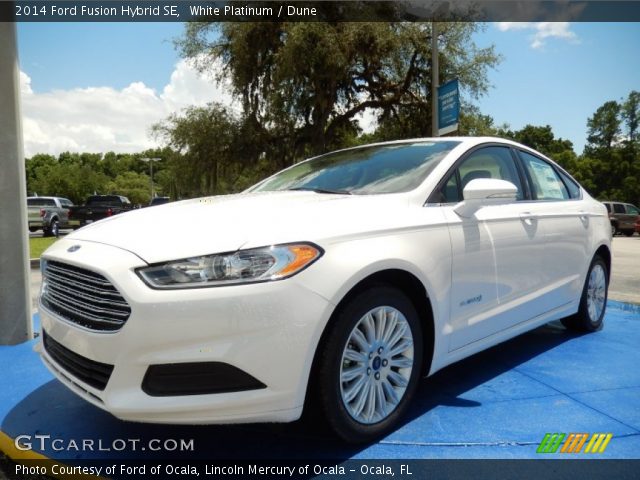 2014 Ford Fusion Hybrid SE in White Platinum