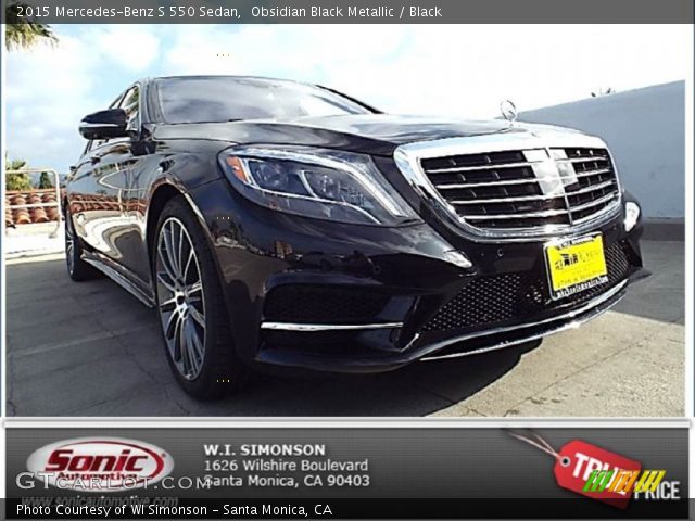 2015 Mercedes-Benz S 550 Sedan in Obsidian Black Metallic