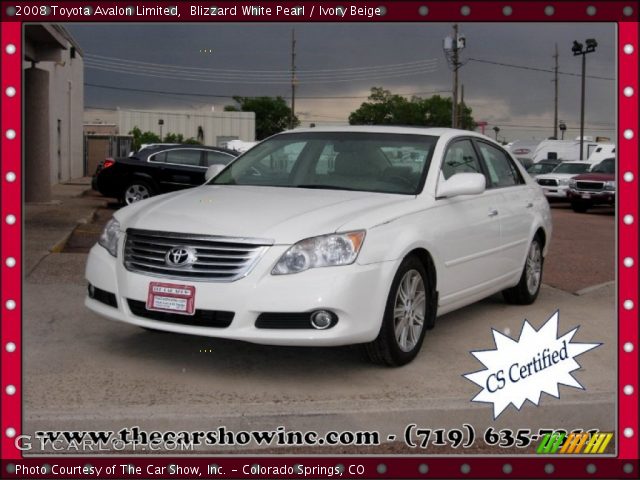 2008 Toyota Avalon Limited in Blizzard White Pearl