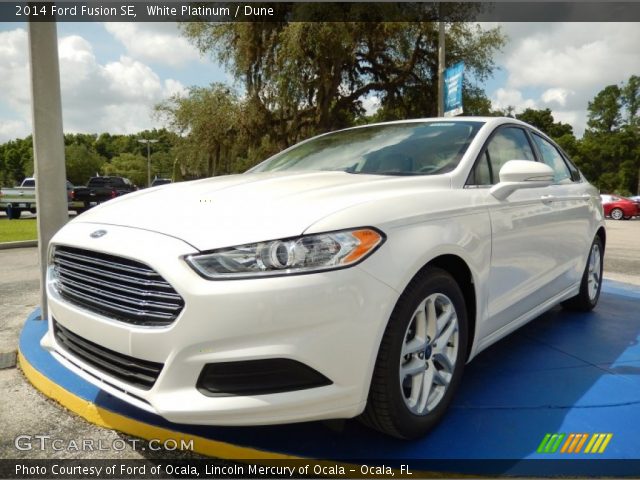 2014 Ford Fusion SE in White Platinum