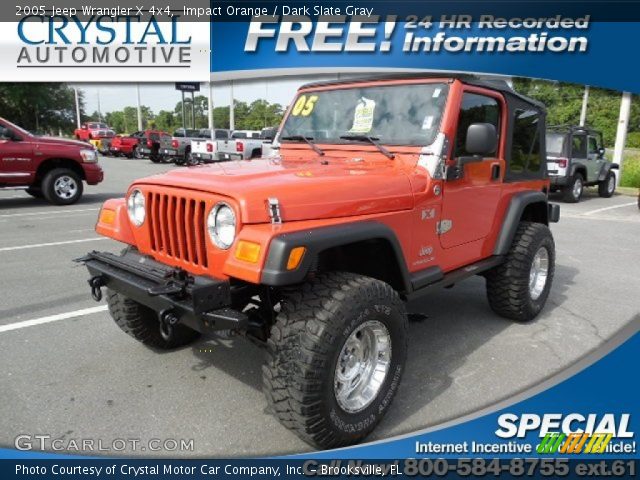 2005 Jeep Wrangler X 4x4 in Impact Orange