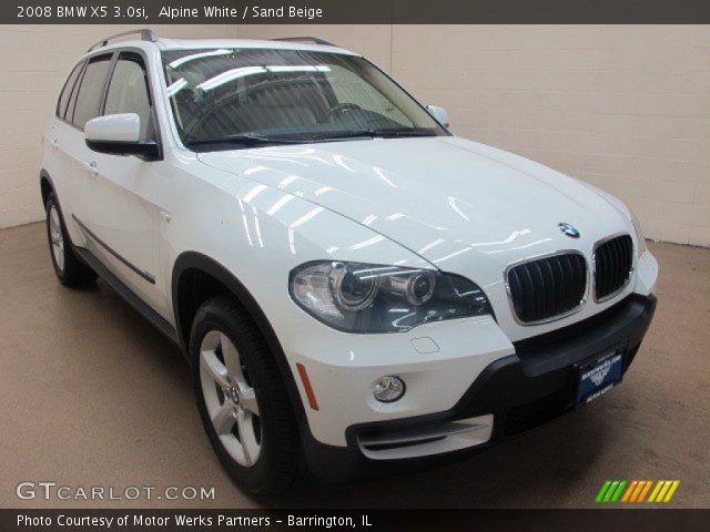 2008 BMW X5 3.0si in Alpine White