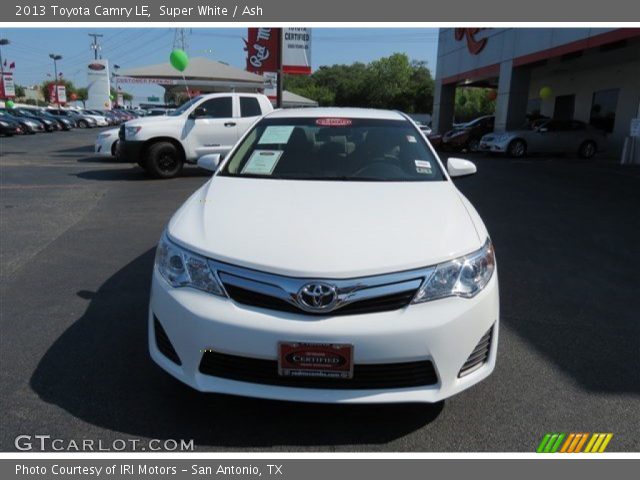 2013 Toyota Camry LE in Super White
