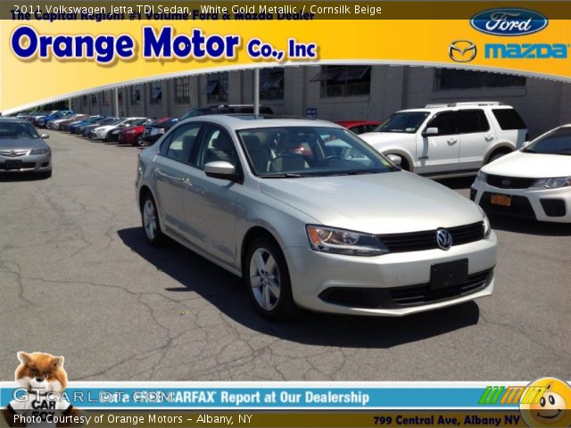 2011 Volkswagen Jetta TDI Sedan in White Gold Metallic
