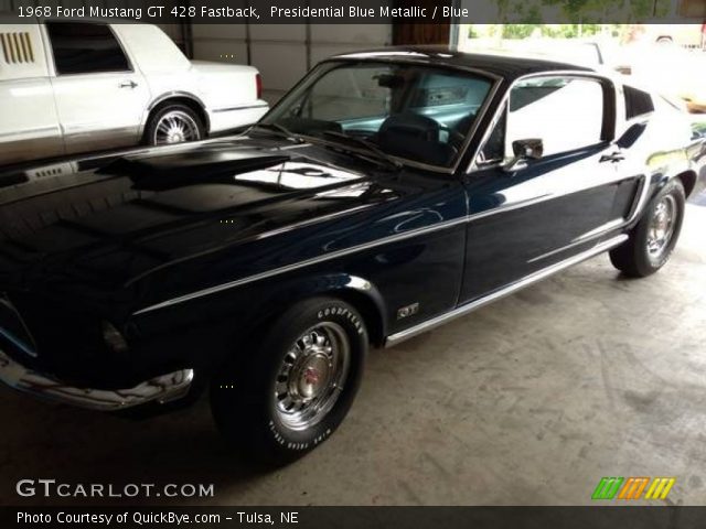 Presidential Blue Metallic 1968 Ford Mustang Gt 428