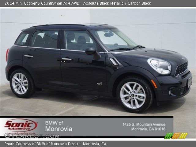 2014 Mini Cooper S Countryman All4 AWD in Absolute Black Metallic