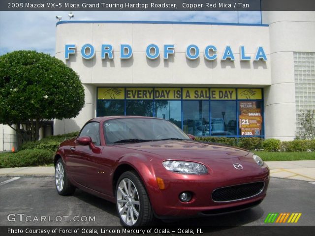 2008 Mazda MX-5 Miata Grand Touring Hardtop Roadster in Copper Red Mica