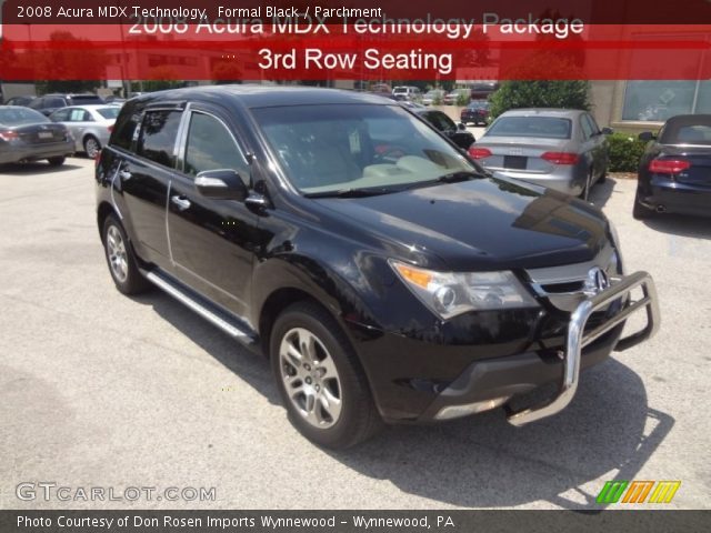 2008 Acura MDX Technology in Formal Black