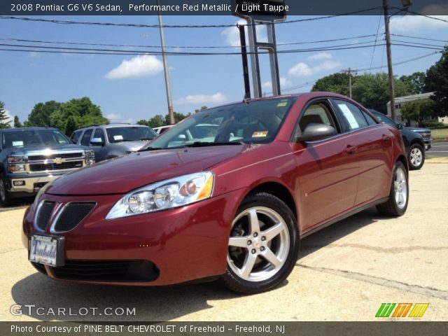 2008 Pontiac G6 V6 Sedan in Performance Red Metallic