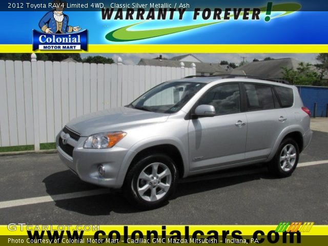 2012 Toyota RAV4 Limited 4WD in Classic Silver Metallic