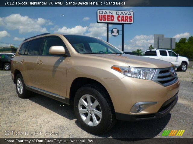 2012 Toyota Highlander V6 4WD in Sandy Beach Metallic