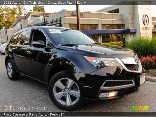 2011 Acura MDX Technology in Crystal Black Pearl