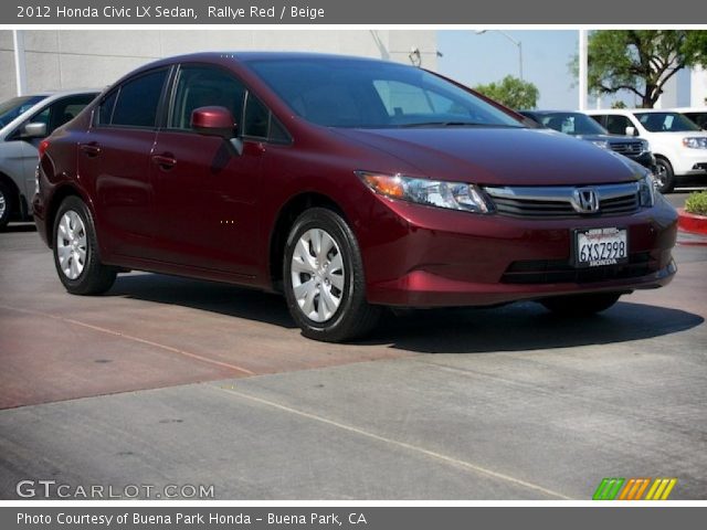 2012 Honda Civic LX Sedan in Rallye Red