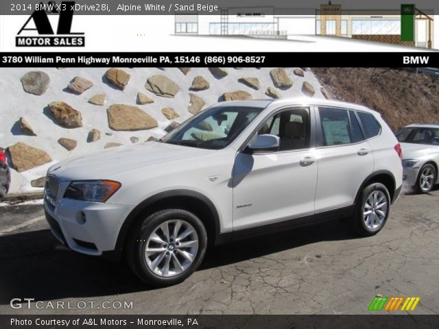 2014 BMW X3 xDrive28i in Alpine White