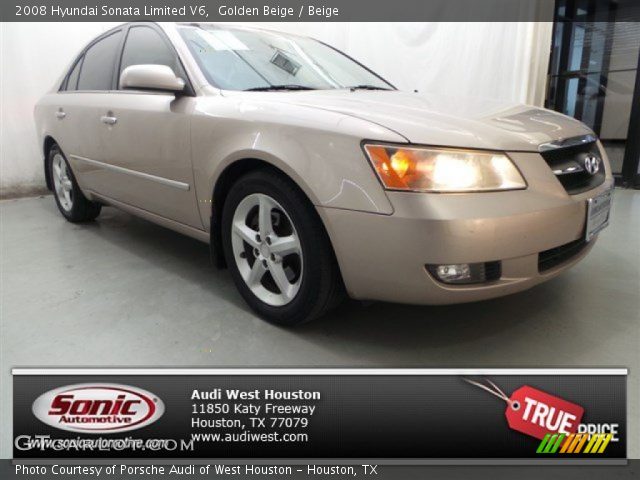 2008 Hyundai Sonata Limited V6 in Golden Beige