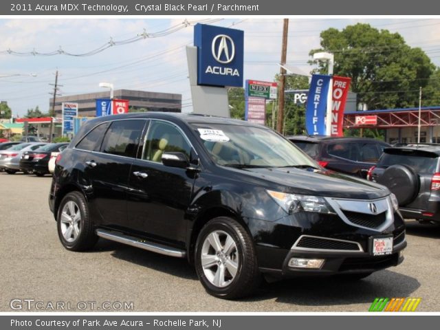 2011 Acura MDX Technology in Crystal Black Pearl