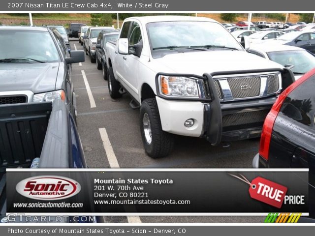 2007 Nissan Titan LE Crew Cab 4x4 in White