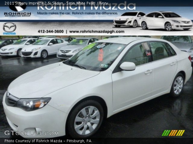 2011 Subaru Impreza 2.5i Sedan in Satin White Pearl