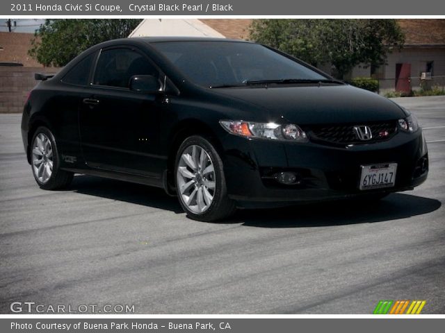 Crystal Black Pearl 2011 Honda Civic Si Coupe Black