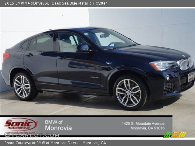 2015 BMW X4 xDrive35i in Deep Sea Blue Metallic