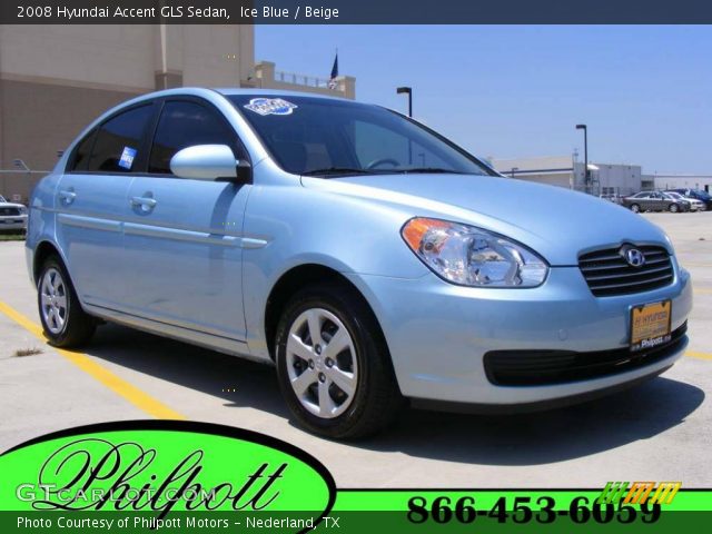 2008 Hyundai Accent GLS Sedan in Ice Blue