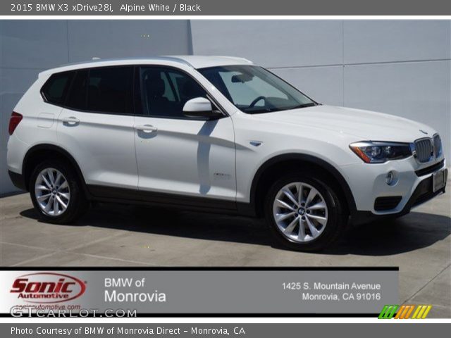 2015 BMW X3 xDrive28i in Alpine White