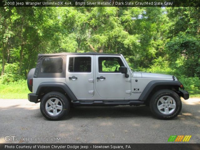 2008 Jeep Wrangler Unlimited X 4x4 in Bright Silver Metallic