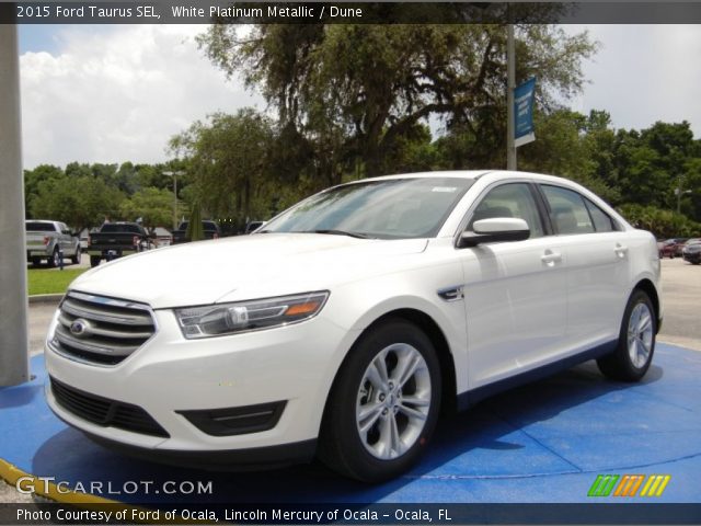 2015 Ford Taurus SEL in White Platinum Metallic