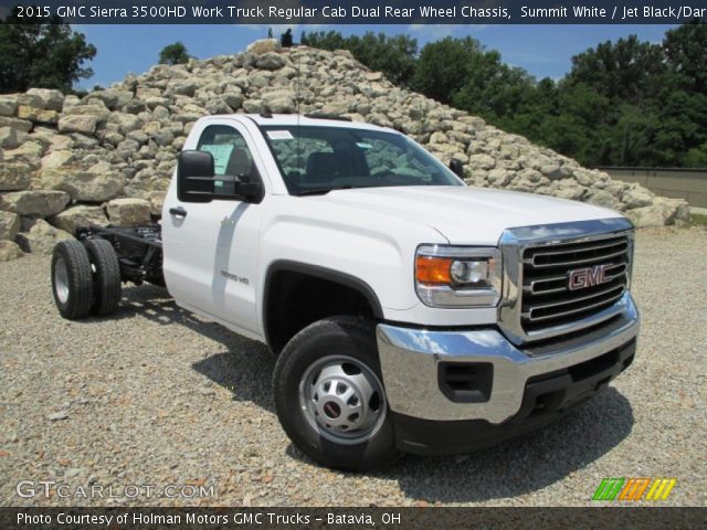 2015 GMC Sierra 3500HD Work Truck Regular Cab Dual Rear Wheel Chassis in Summit White