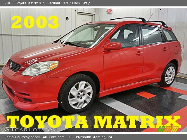 2003 Toyota Matrix XR in Radiant Red