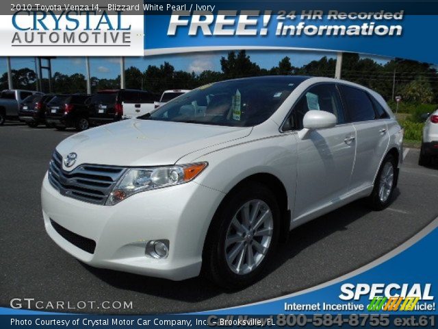 2010 Toyota Venza I4 in Blizzard White Pearl