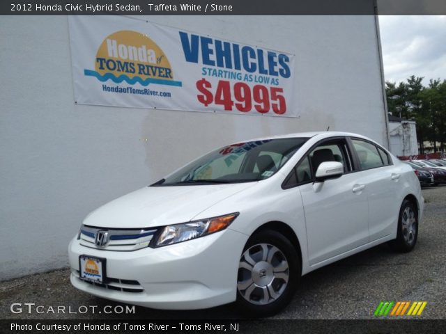 2012 Honda Civic Hybrid Sedan in Taffeta White